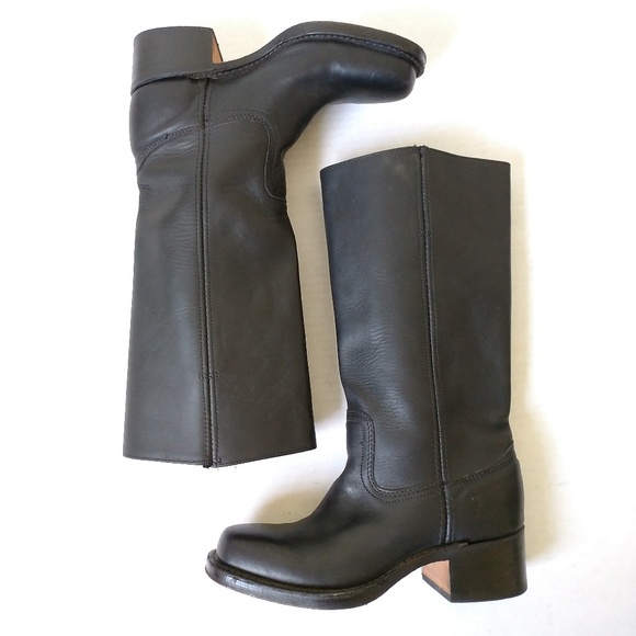 frye campus boots black